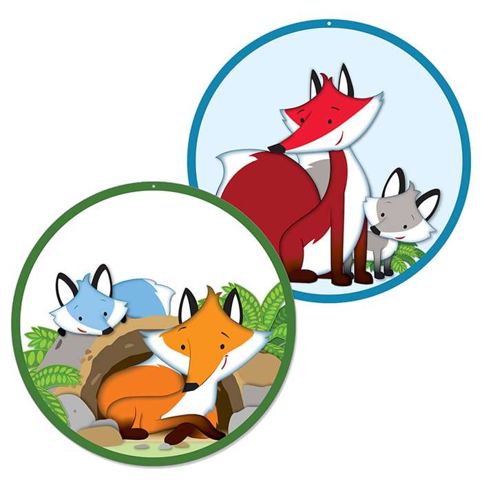 Playful Foxes Two Sided Decorations Gr Pk-5, CD-188061