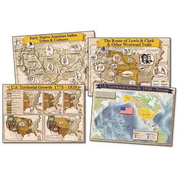 Historical Maps Of The U.S. Bulletin Board Set By Carson Dellosa