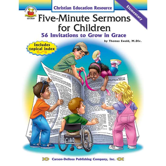 Five-Minute Sermons For Children By Carson Dellosa