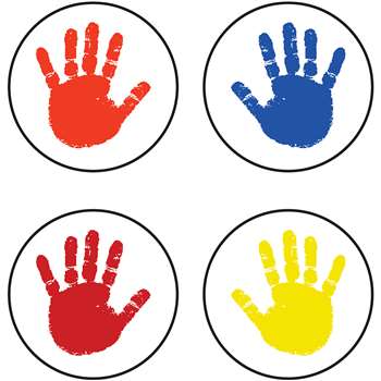 Chart Seals Handprints 810/Pk Acid & Lignin Free By Carson Dellosa