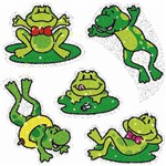 Dazzle Stickers Frogs 75-Pk Acid & Lignin Free By Carson Dellosa