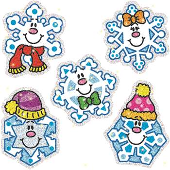 Dazzle Stickers Snowflakes 75-Pk Acid & Lignin Free By Carson Dellosa