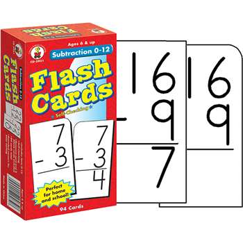 Flash Cards Subtraction 0-12 By Carson Dellosa