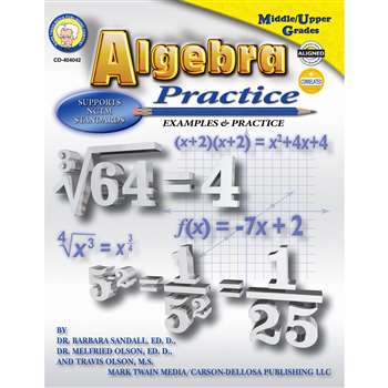 Algebra Practice By Carson Dellosa
