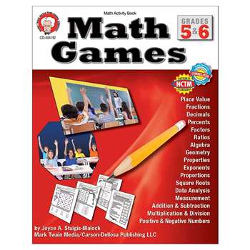 Math Games Gr 5-6 By Carson Dellosa