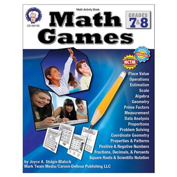 Math Games Gr 7-8 By Carson Dellosa