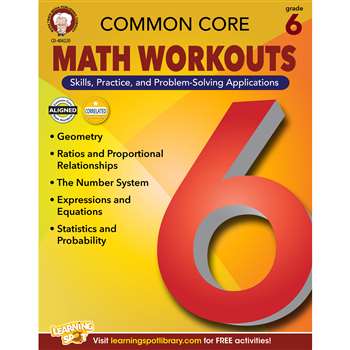 Shop Gr 6 Common Core Math Workouts Book - Cd-404220 By Carson Dellosa