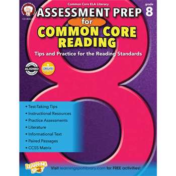 Gr 8 Assessment Prep For Common Core Reading, CD-404225