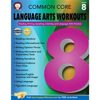 Gr 8 Common Core Language Arts Workouts, CD-404228