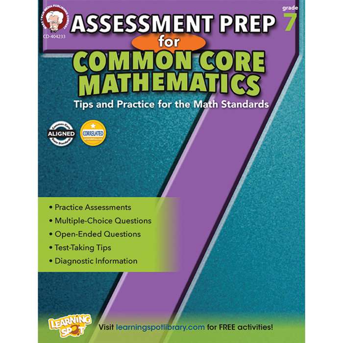 Gr 7 Assessment Prep For Common Core Mathematics, CD-404233