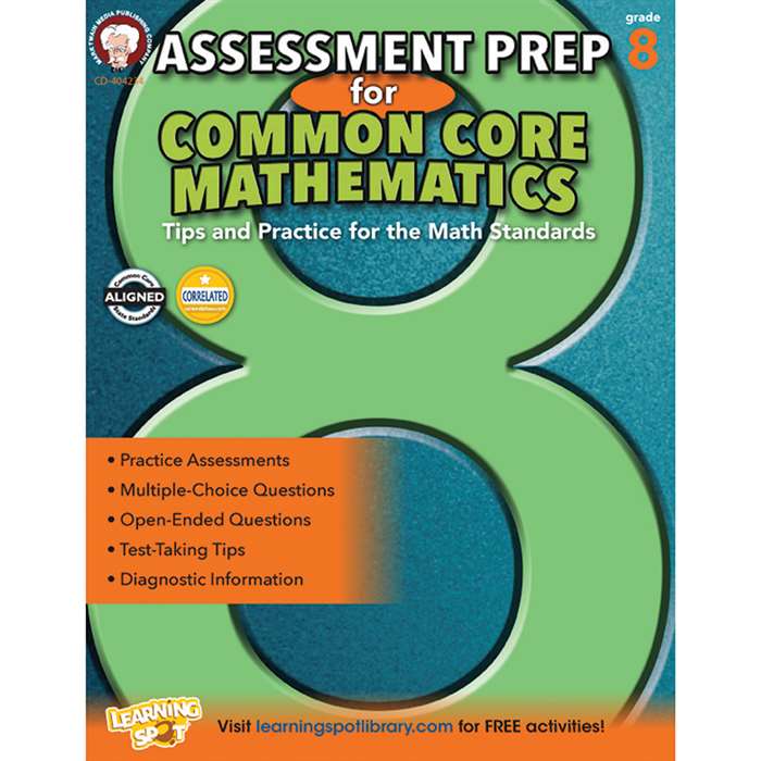 Gr 8 Assessment Prep For Common Core Mathematics, CD-404234