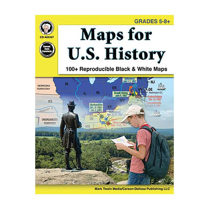 Maps For Us History Gr 5-8, CD-404247