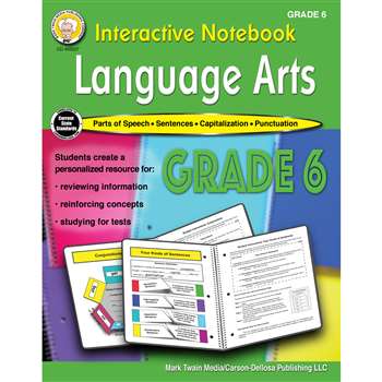 Language Arts Workbook Gr 6 Interactive Notebook, CD-405027