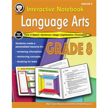 Language Arts Workbook Gr 8 Interactive Notebook, CD-405029