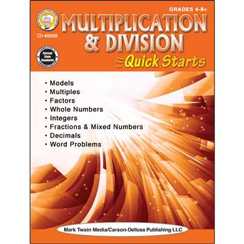 Multiplication & Division Workbook Quick Starts, CD-405039