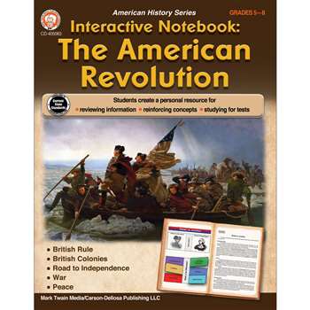The American Revolution Book Gr 5-8 Interactive Nt, CD-405063