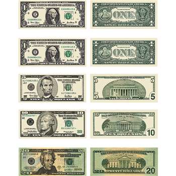 Money U.S. Bills Stickers By Carson Dellosa