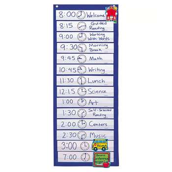 Pocket Chart Scheduling 12-1/2 X 33 By Carson Dellosa