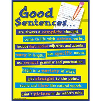 Chartlet Good Sentences By Carson Dellosa