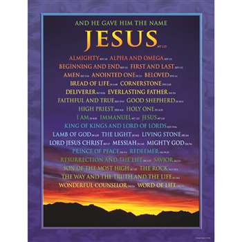 Chartlet Names Of Jesus 17X22 By Carson Dellosa