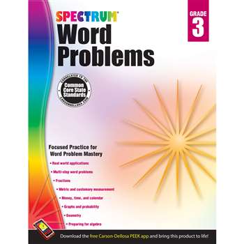 Spectrum Gr3 Word Problems Workbook, CD-704489