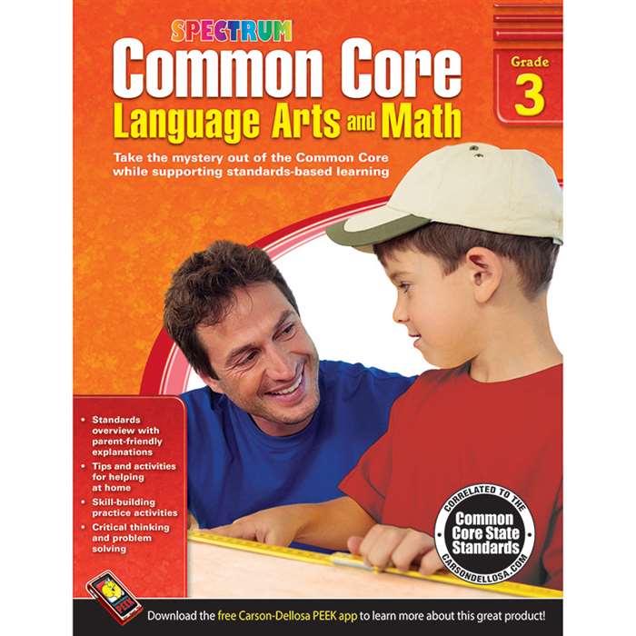 Shop Gr 3 Common Core Language Arts & Math Book - Cd-704503 By Carson Dellosa