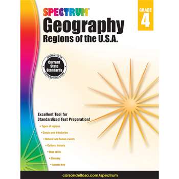 Spectrum Geography Regions Of The Usa Gr 4, CD-704659