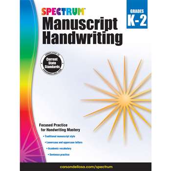 Spectrum Manuscript Handwriting Gr K-2, CD-704691