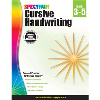 Spectrum Cursive Handwriting Gr 3-5, CD-704692