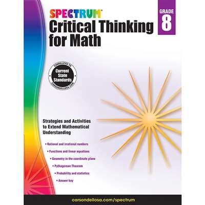 CRITICAL THINKING FOR MATH WB GR 8 - CD-705120