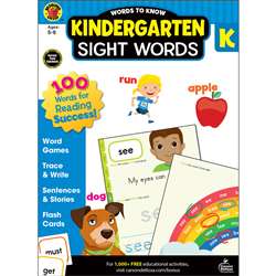 Words To Know Sight Words Grade K, CD-705234