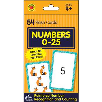 Numbers 0-25 Flash Cards, CD-734085