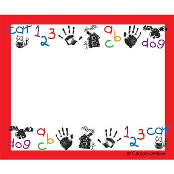 Kid-Drawn Art Name Tags Self-Adhesive 40 St By Carson Dellosa