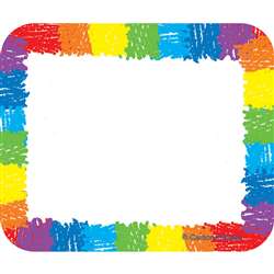 Name Tags Rainbow Kid-Drawn 40/Pk Self-Adhesive By Carson Dellosa