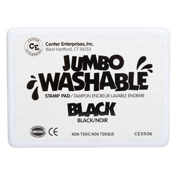 Jumbo Stamp Pad Black Washable By Center Enterprises