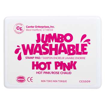 Jumbo Stamp Pad Hot Pink Washable By Center Enterprises
