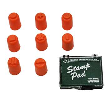Finger Painters/Stampers Set Of 8 W/ Pad By Center Enterprises