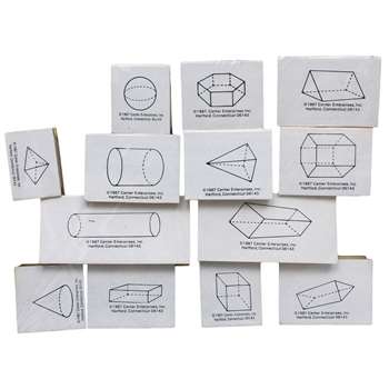 Stamp Set Three Dimensional 13/Pk Geometrimc Shapes By Center Enterprises