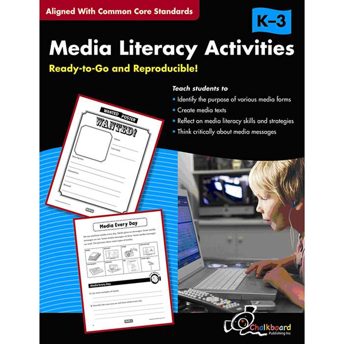 Media Literacy Activities Book Gr K-3 By Chalkboard Publishing