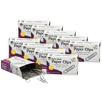 Standard Paper Clips Gem 10-Pk Non Skid By Charles Leonard