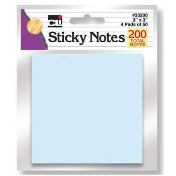 Sticky Notes Assorted Pastel 4 Pads, CHL33200