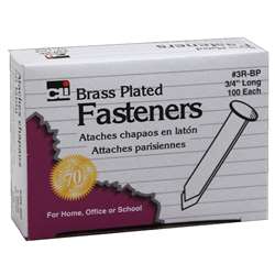 Brass Paper Fasteners 3/4 100/Box By Charles Leonard