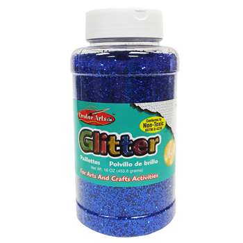 Glitter 16 Oz Bottle Blue, CHL41115