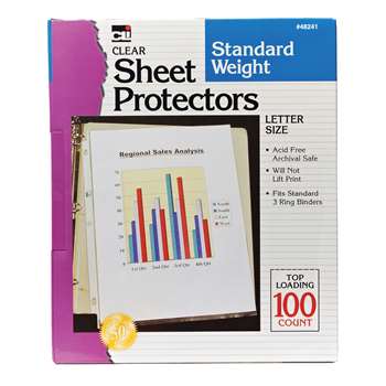 Sheet Protectors Clear Box Of 100 By Charles Leonard