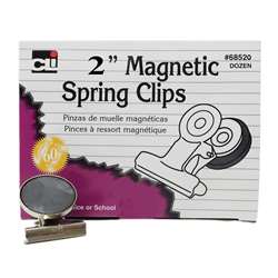 Magnetic Spring Clips Box-12 1 Each 2 Inch By Charles Leonard