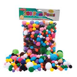 Pom Poms Asst Sizes & Colors 300Ct, CHL69330