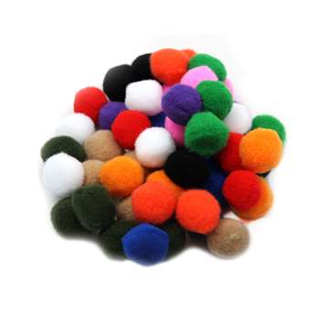 Pom Poms 1&quot; Asst Colors 50Ct, CHL69500