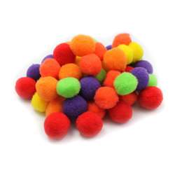 Pom Poms 1&quot; Hot Colors 50Ct, CHL69516