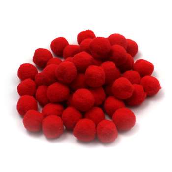 Pom Poms 1&quot; Red 50Ct, CHL69530