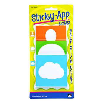 Sticky App Notes Neon 3 Assorted Designs, CHL76950